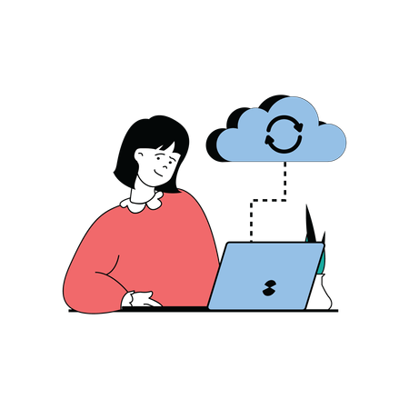 Sauvegarde sur le cloud  Illustration