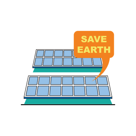 Sauver la Terre grâce à l'énergie solaire  Illustration