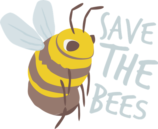 Save bees Illustration