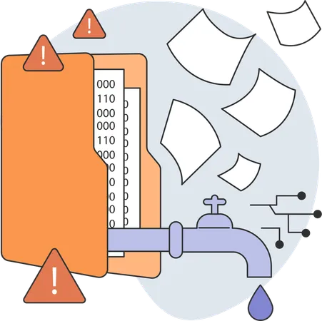 Save data leakage from hacking  Illustration