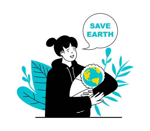 Save earth Illustration