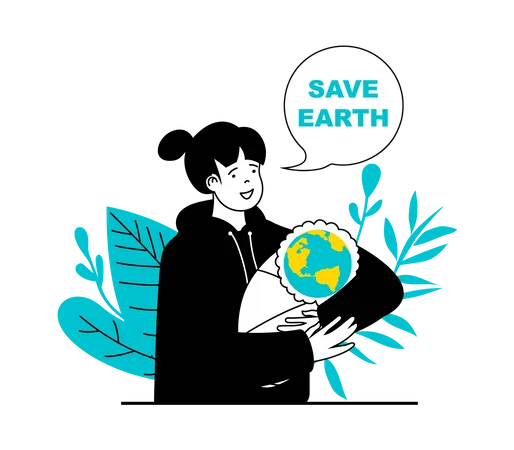 Save earth Illustration