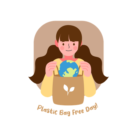 Save Earth from Plastic bag  Illustration