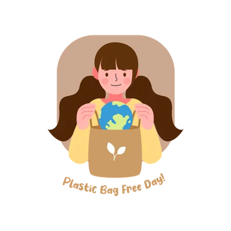 Save Earth from Plastic bag  Illustration