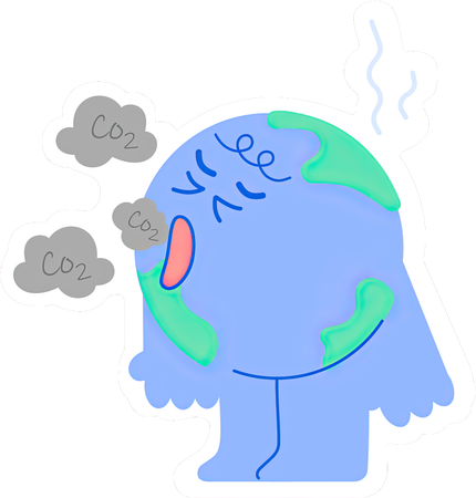 Save earth from pollution  Illustration