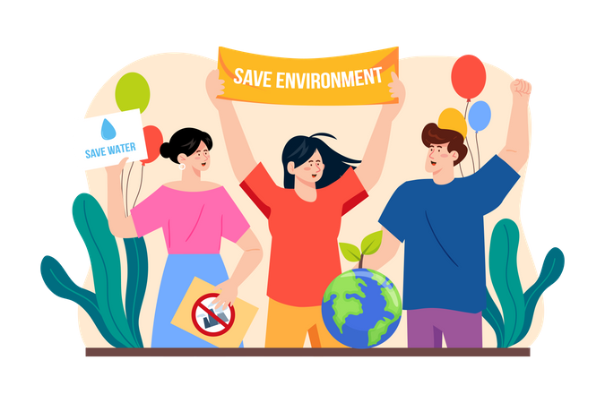 Save Environment campaign Illustration