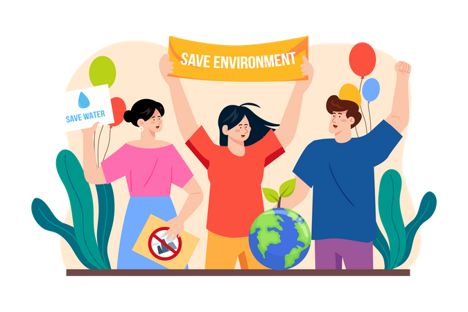 Save Environment campaign  Illustration