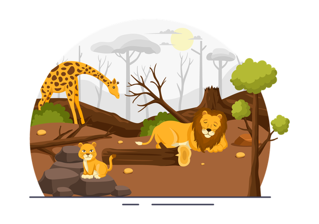 Save home to wild animals  Illustration