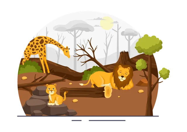 Save home to wild animals  Illustration