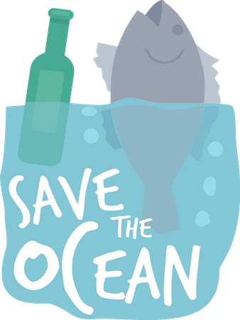 Save ocean Illustration