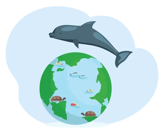 Save Ocean Life  Illustration