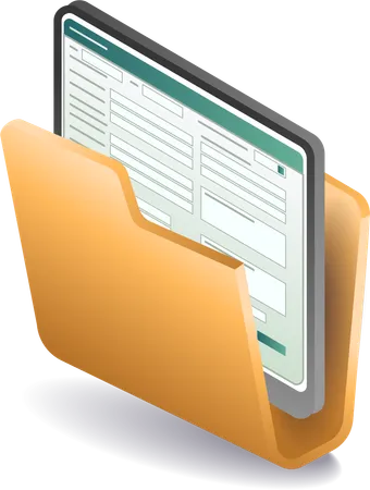 Save registration form data in folder on your computer  Illustration