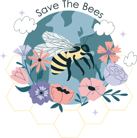 Save The Bees  Illustration