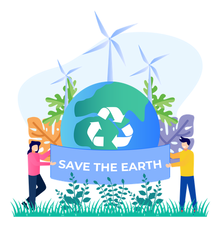 Save the earth Illustration