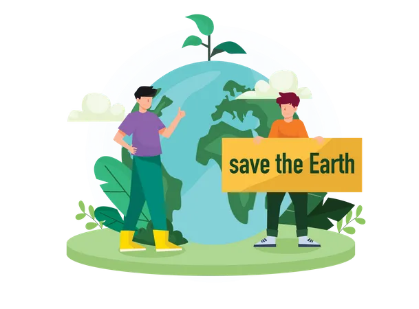Save the Earth campaign  Illustration