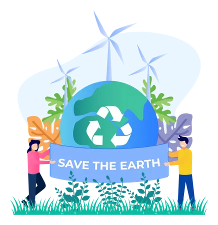 Save the earth  Illustration