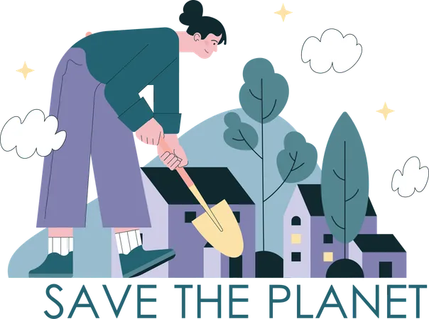 Save The Planet  Illustration