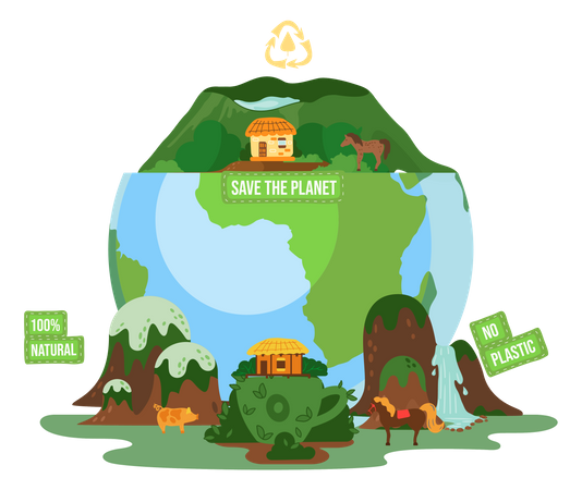 Save the planet  Illustration