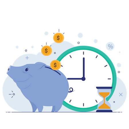 Save time and money  Illustration