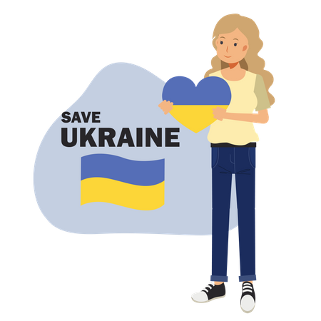Save Ukraine Illustration