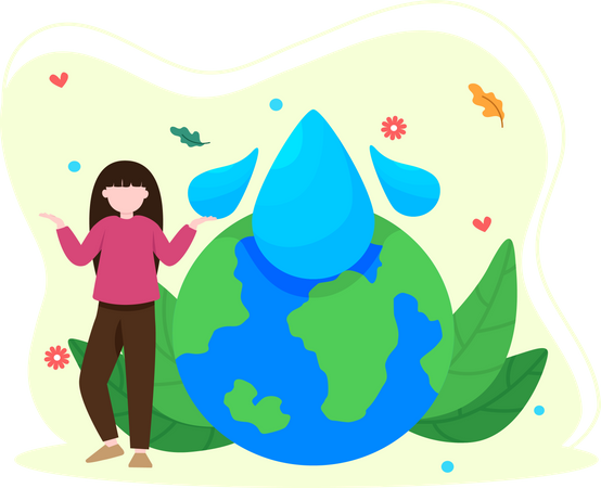 Save water  イラスト