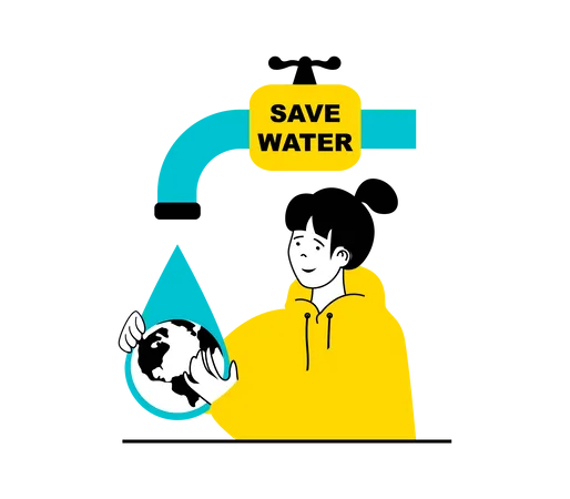 Save water  Illustration