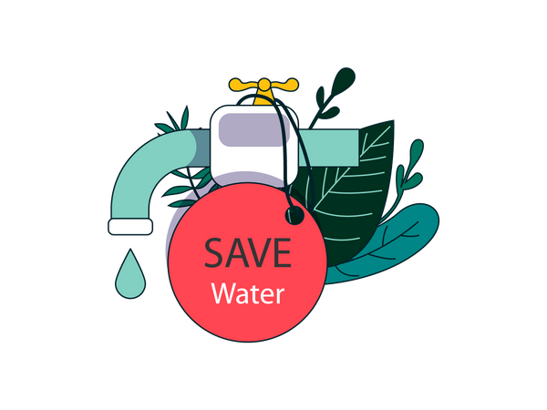 Save water  Illustration