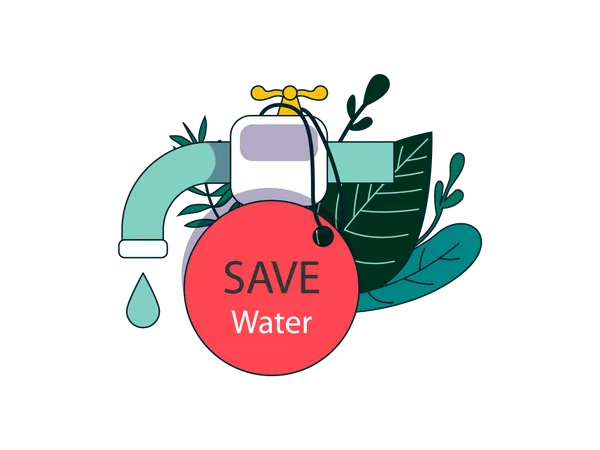 Save water  Illustration