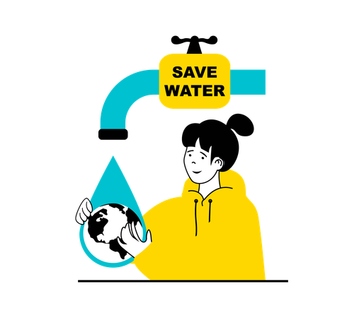 Save water  Illustration