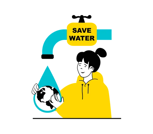 Save water  Illustration