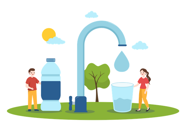 Save Water  Illustration