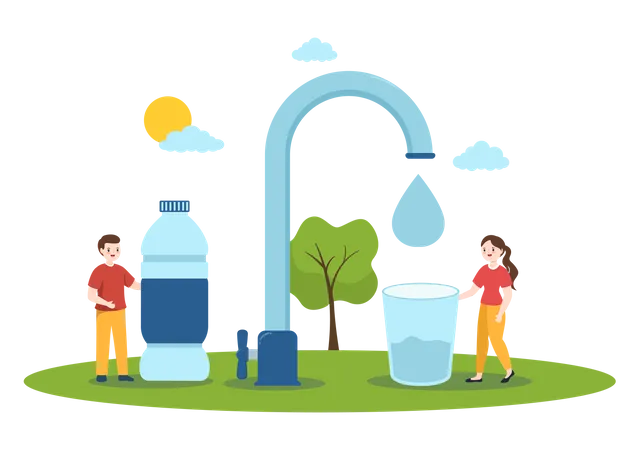 Save Water  Illustration