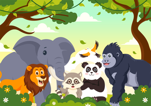 Save wildlife  Illustration