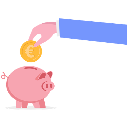Saving Euro  Illustration