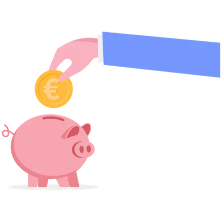 Saving Euro  Illustration