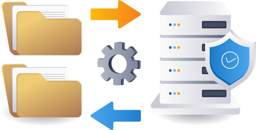 Saving folder data with technology server  Illustration