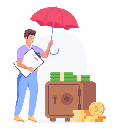 Saving Insurance  Illustration