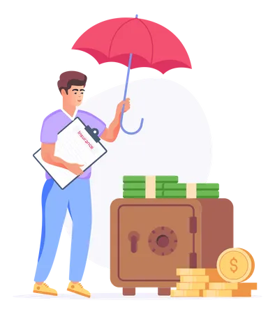 Saving Insurance  Illustration