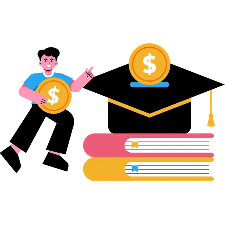 Saving Money for Education  Illustration