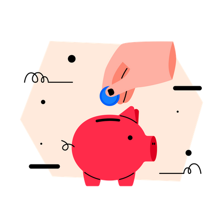 Saving money  Illustration