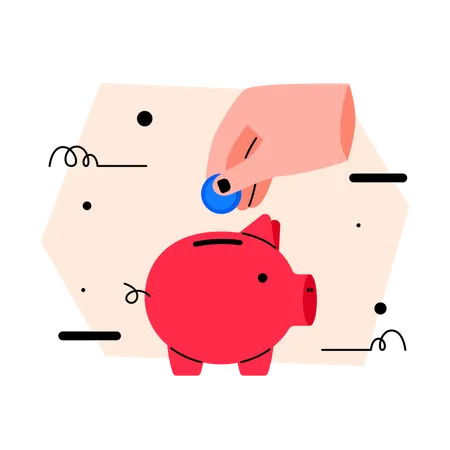 Saving money  Illustration