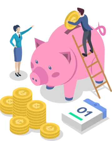 Saving money  Illustration