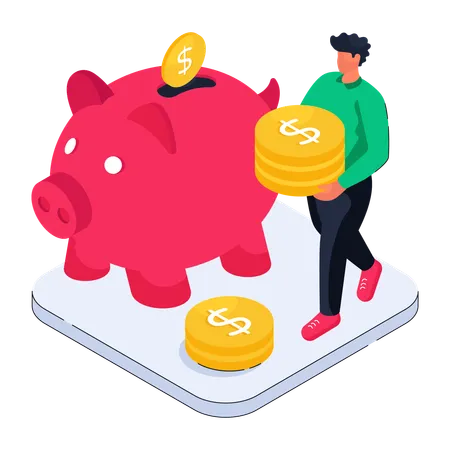 Saving Money  Illustration