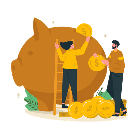 Saving Money  Illustration