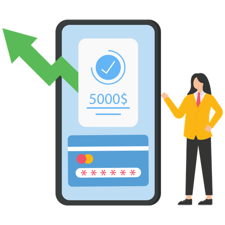 Saving money in bank accounts  Illustration