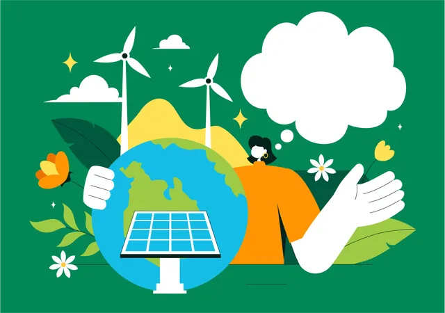 Saving the Planet and Taking Care of the Earth  Illustration