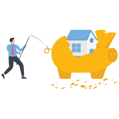 Savings Destruction  Illustration