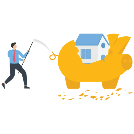 Savings Destruction  Illustration