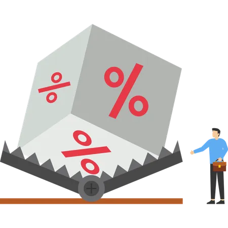 Sawing floor to make collapse financial  Illustration