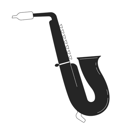 Instrumento musical saxofón  Ilustración